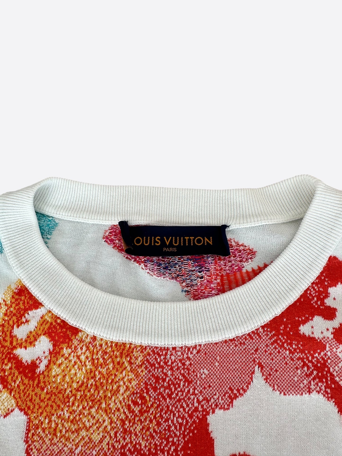 Louis Vuitton White Multicolor Watercolor Monogram T-Shirt