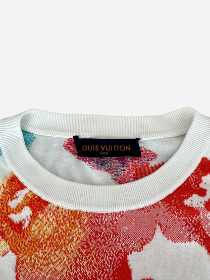 Louis Vuitton White Multicolor Watercolor Monogram T-Shirt