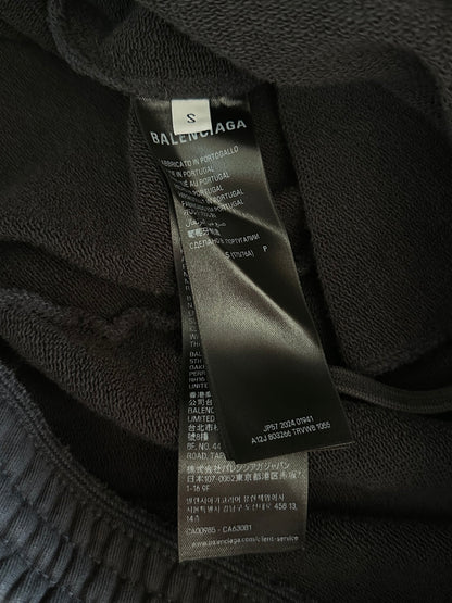 Balenciaga Black & White Loop Sports Logo Sweatpants