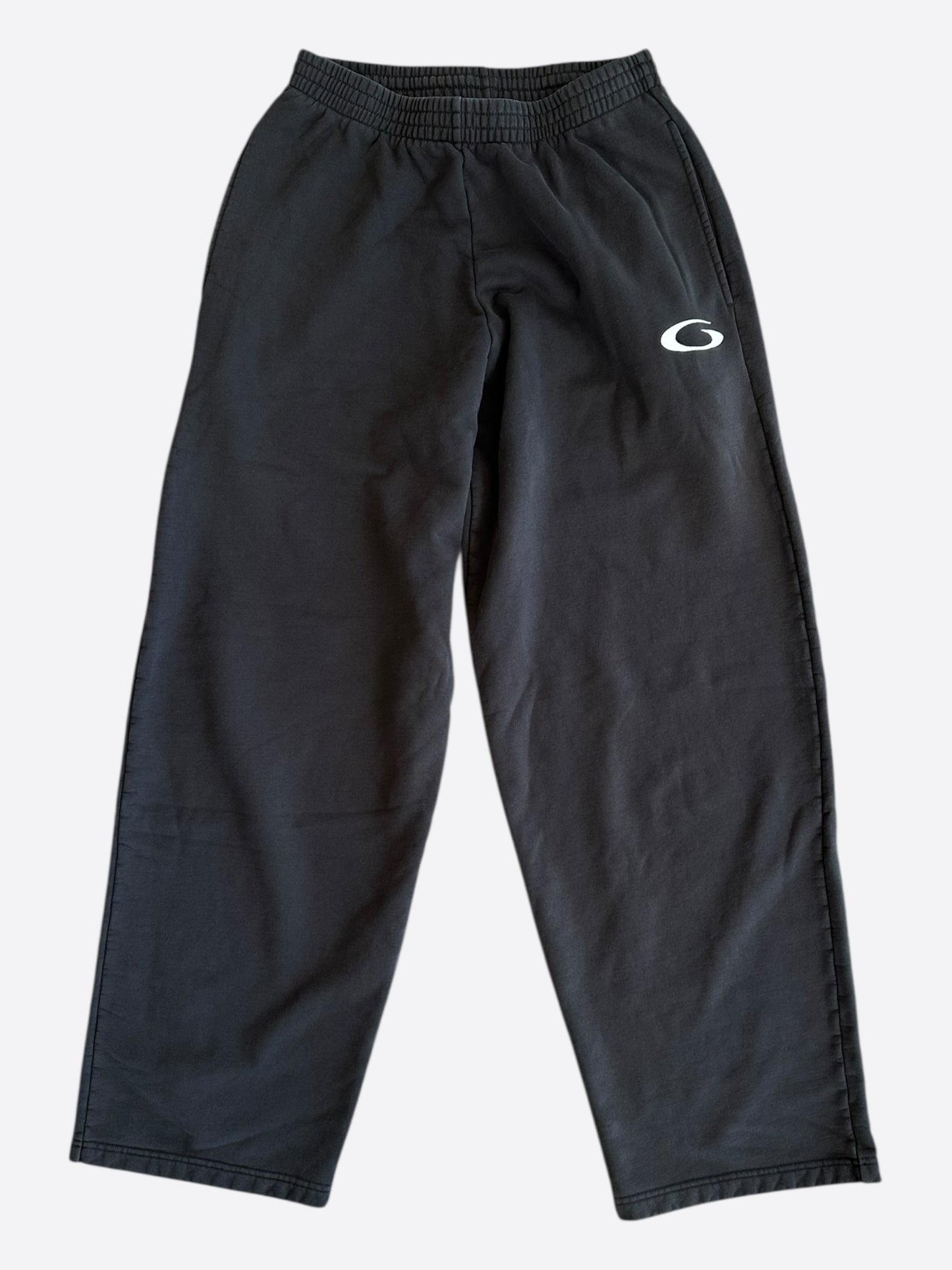 Balenciaga Black & White Loop Sports Logo Sweatpants