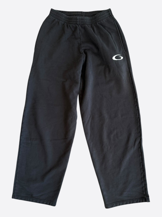 Balenciaga Black & White Loop Sports Logo Sweatpants