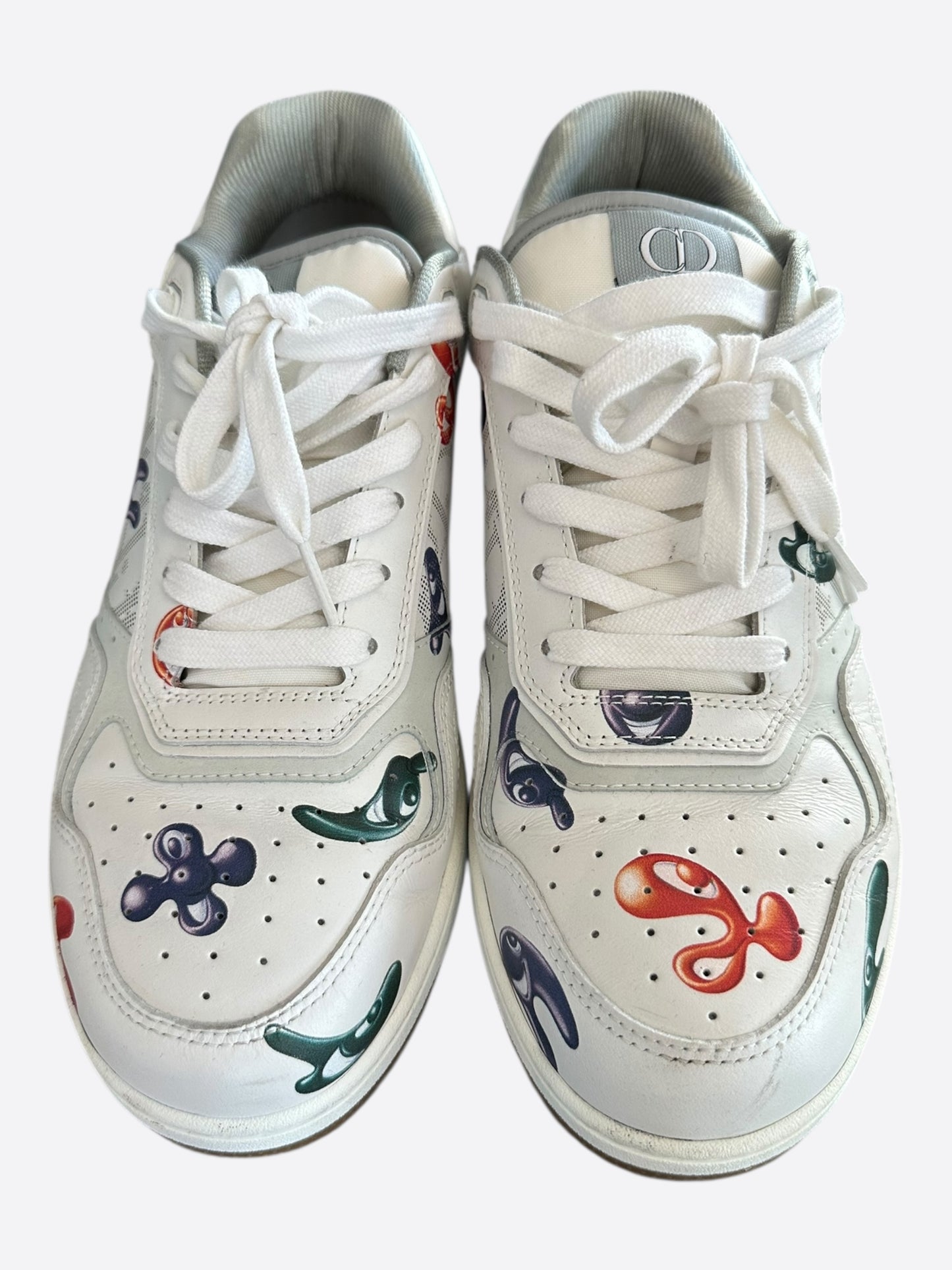 Dior Kenny Scharf White & Multicolor Oblique Faces B27 Sneakers