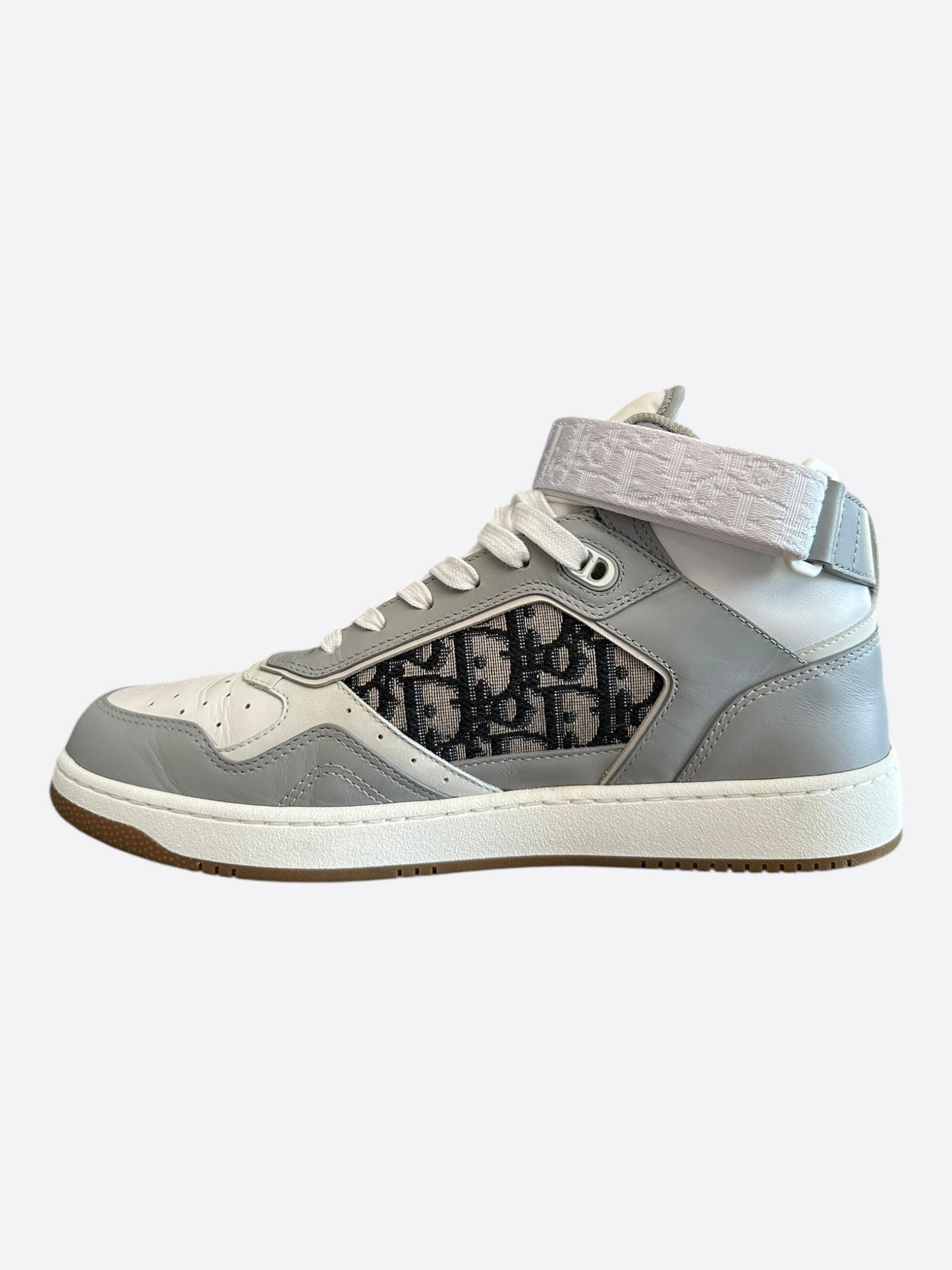 Dior Grey & White Oblique B27 Sneakers