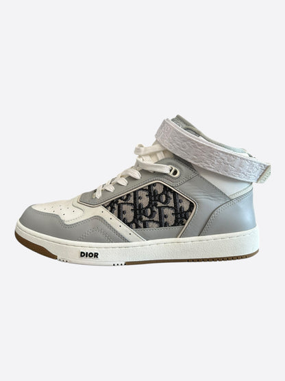 Dior Grey & White Oblique B27 Sneakers