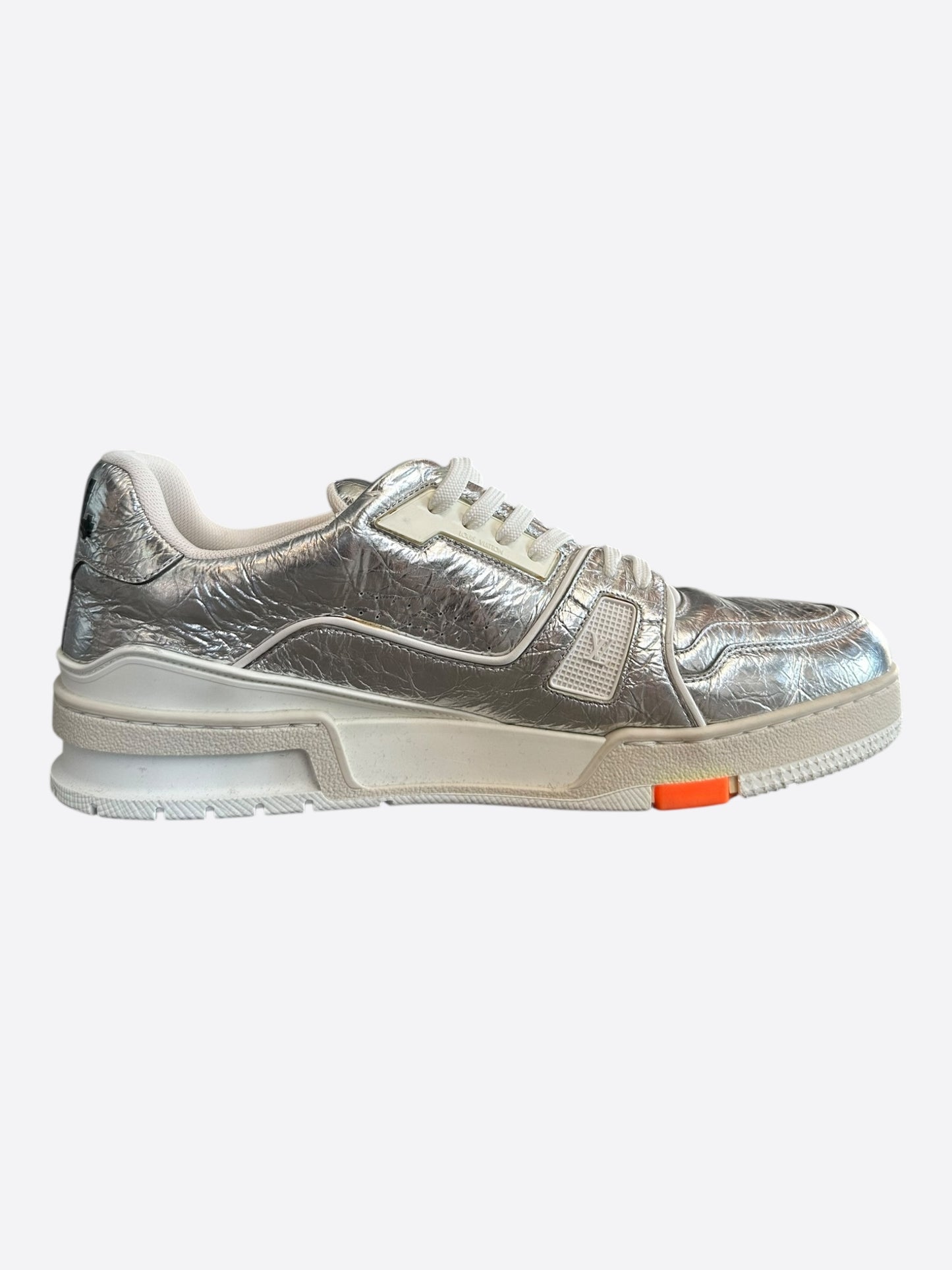 Louis Vuitton Silver & Orange Trainers