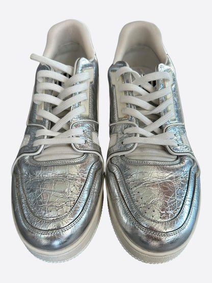 Louis Vuitton Silver & Orange Trainers