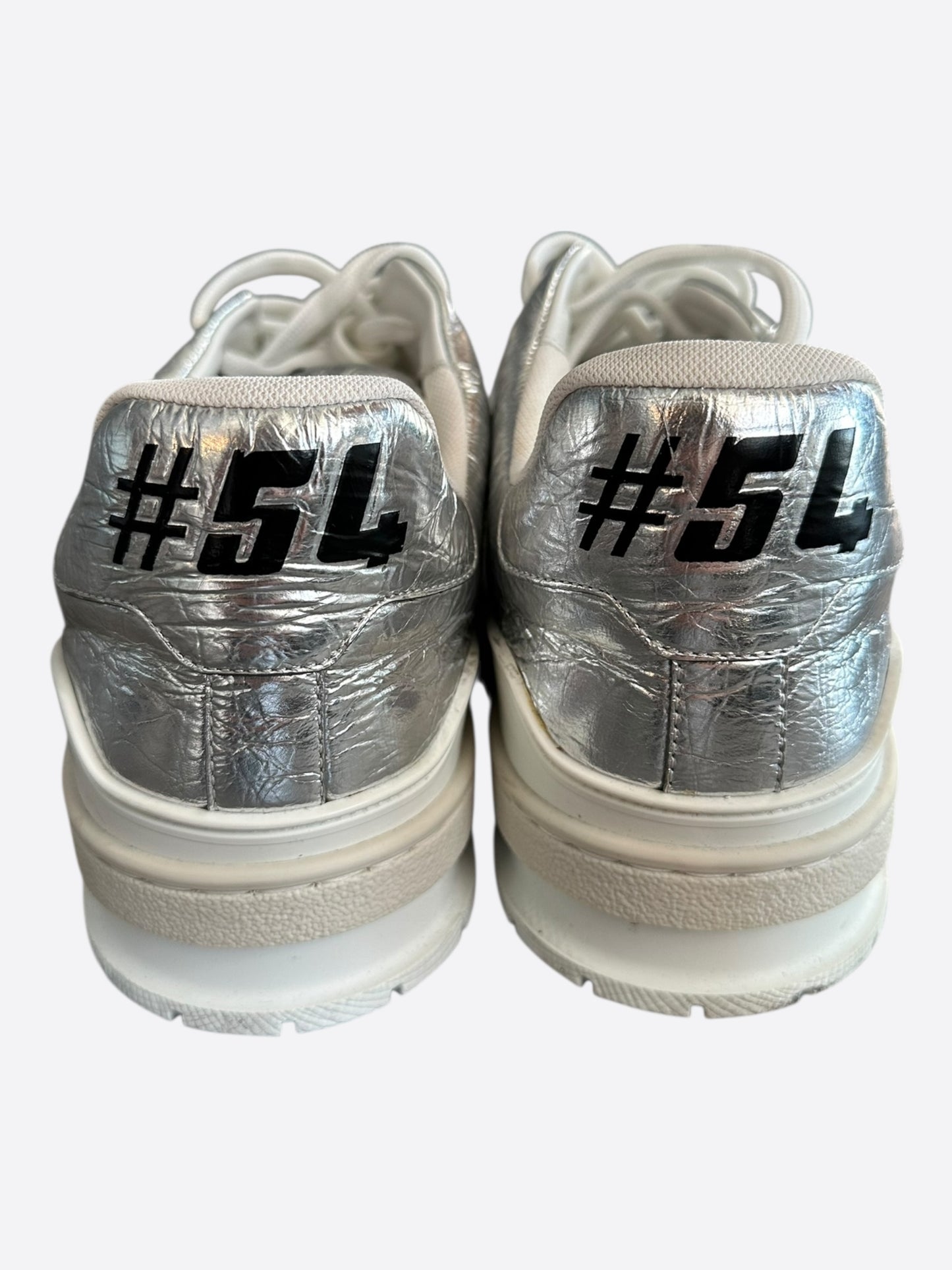 Louis Vuitton Silver & Orange Trainers