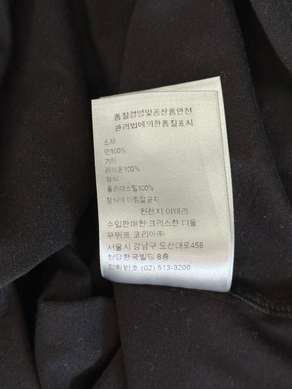 Dior Black & White Heart CD Embroidered Logo T-Shirt