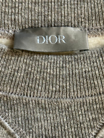 Dior Sacai Grey Embroidered Patch Sweater