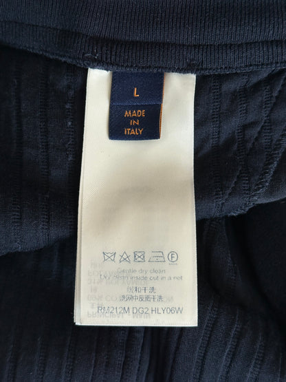 Louis Vuitton Navy Embroidered Logo Shorts