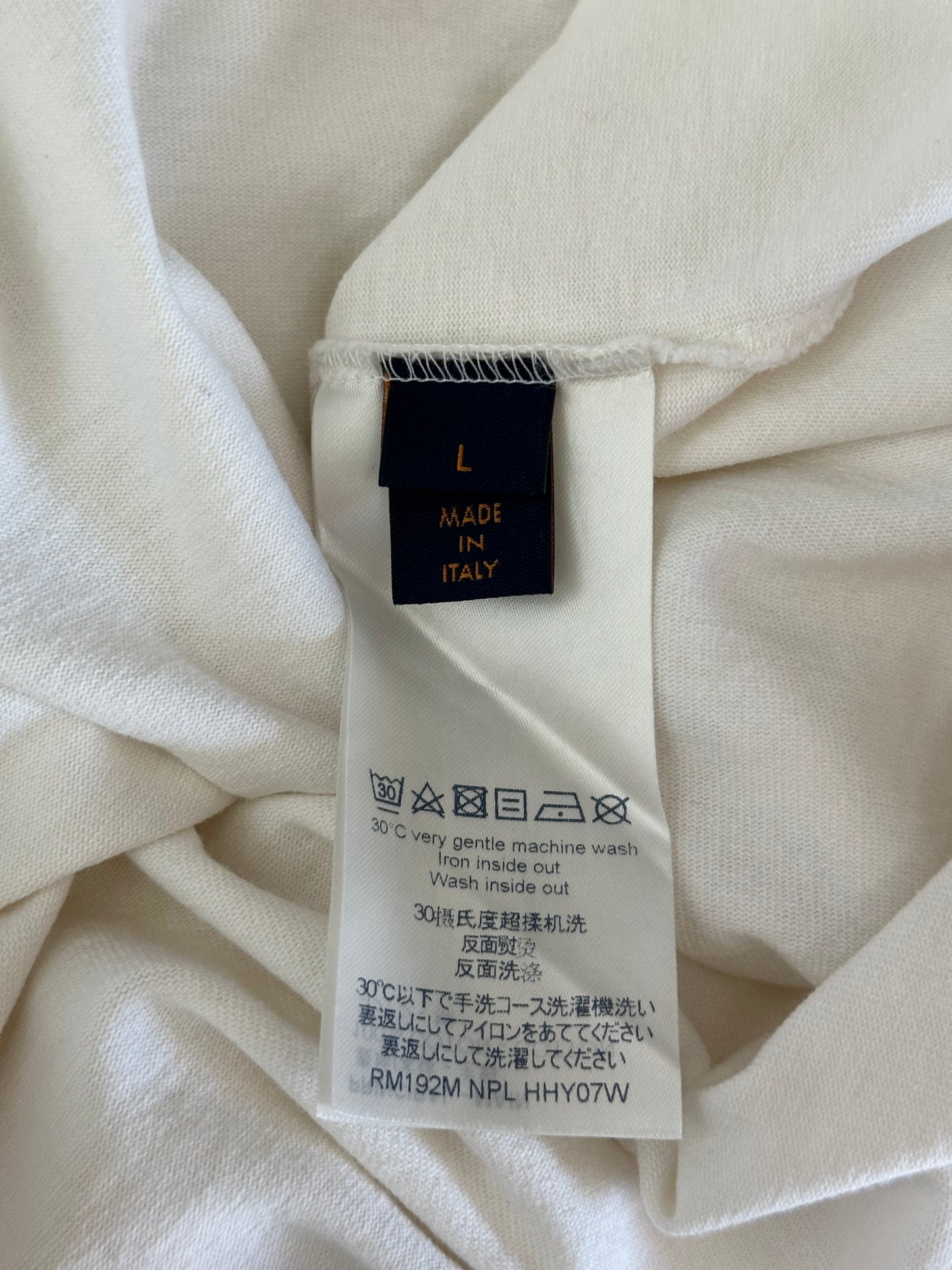 Louis Vuitton White Barcode Logo T-Shirt