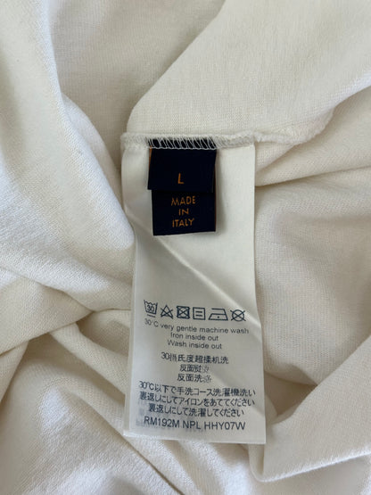 Louis Vuitton White Barcode Logo T-Shirt