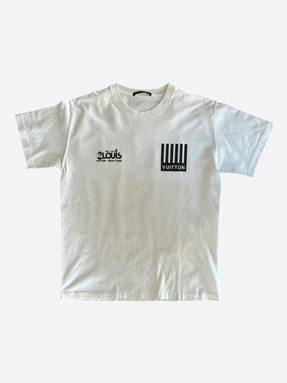 Louis Vuitton White Barcode Logo T-Shirt