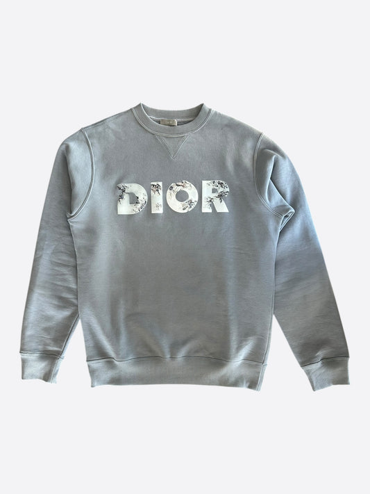 Dior Daniel Arsham Light Blue Logo Sweater