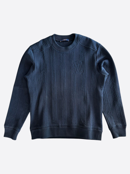 Louis Vuitton Navy Embroidered Logo Sweater