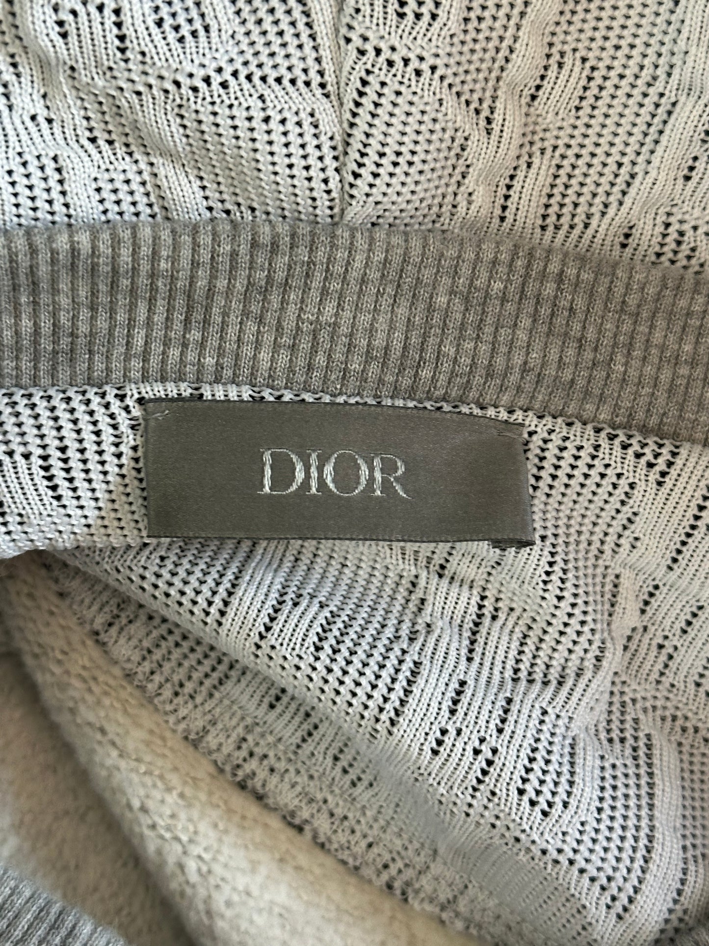 Dior Grey & Purple Oblique Logo Hoodie