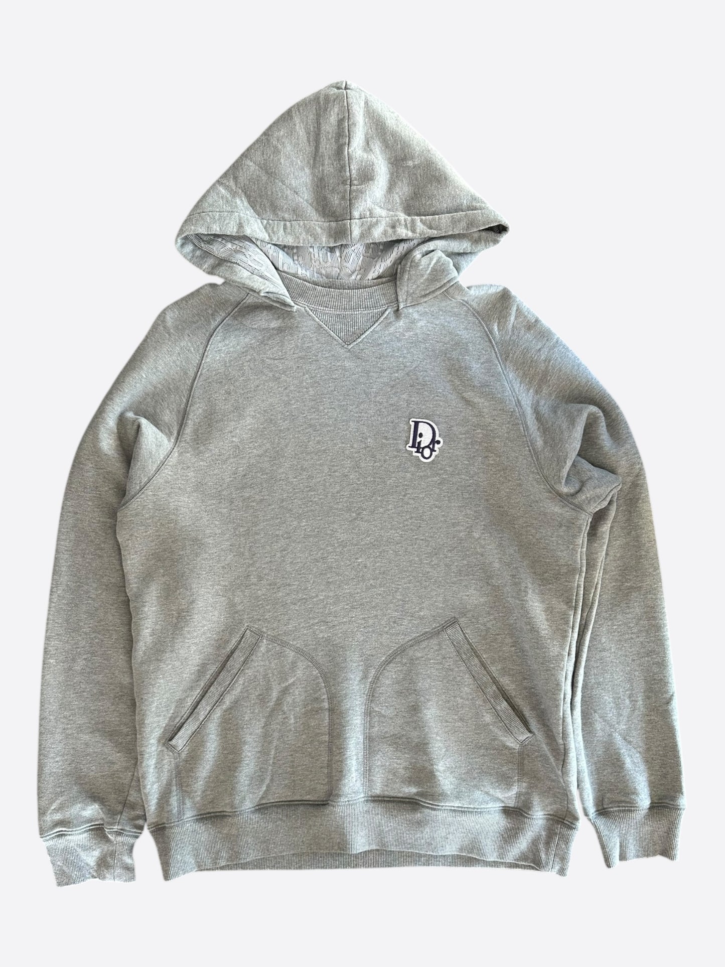 Dior Grey & Purple Oblique Logo Hoodie