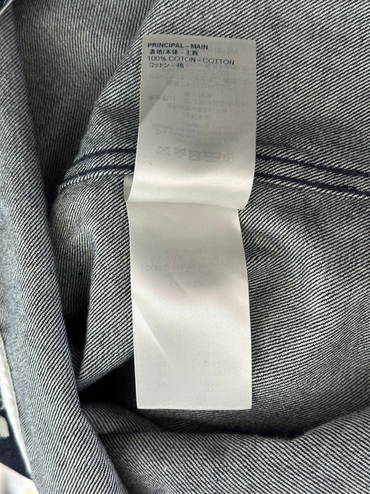 Louis Vuitton Navy & White Leaf Baseball Jersey