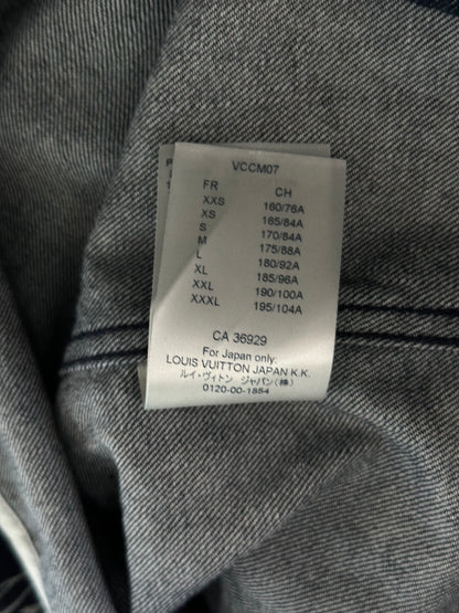 Louis Vuitton Navy & White Leaf Baseball Jersey