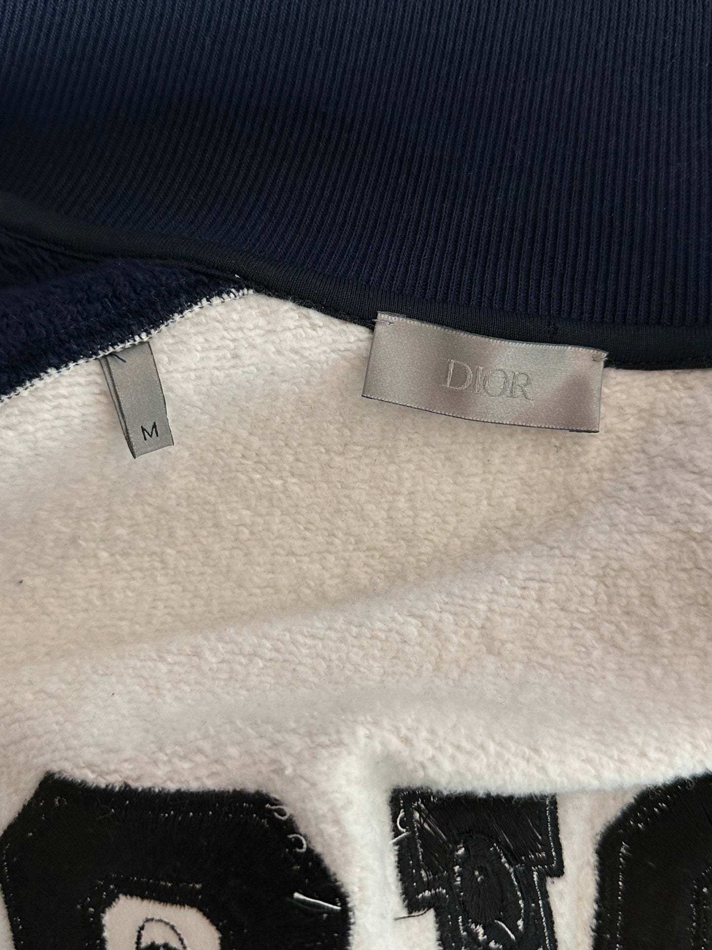 Dior Kenny Scharf Navy & White Embroidered Logo Track Jacket