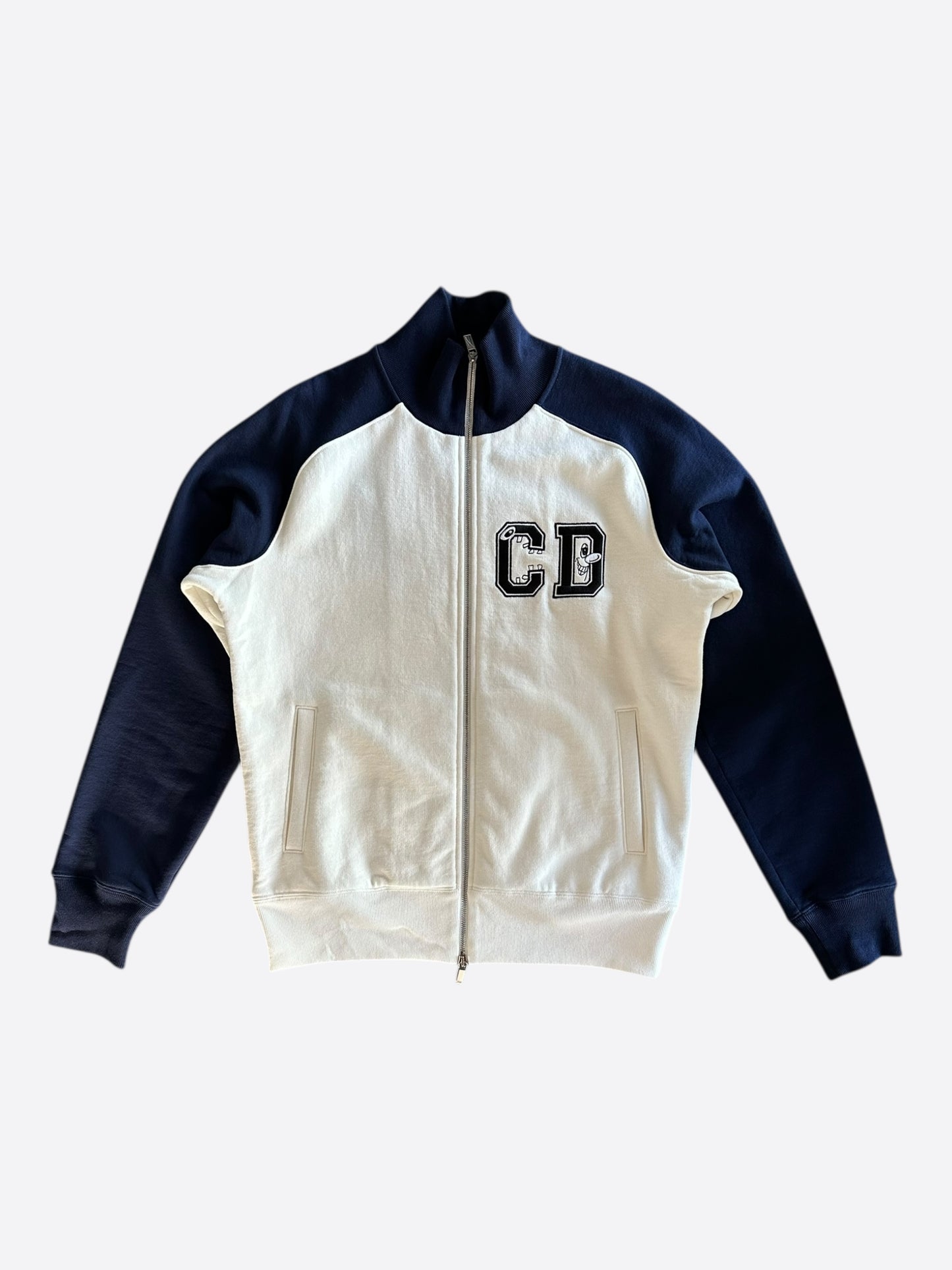 Dior Kenny Scharf Navy & White Embroidered Logo Track Jacket