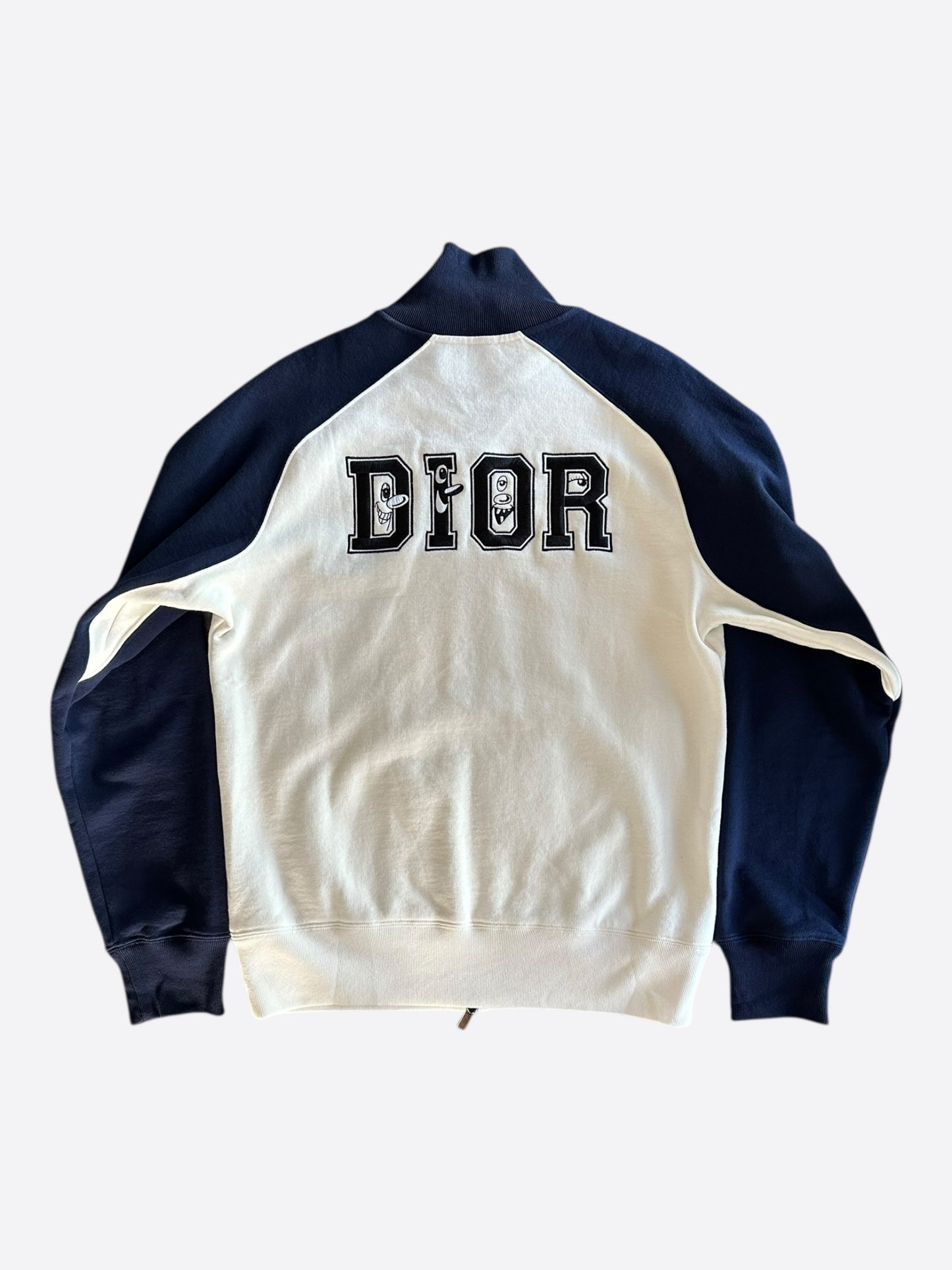 Dior Kenny Scharf Navy & White Embroidered Logo Track Jacket