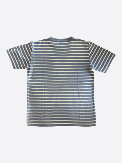 Dior Blue & White Striped Logo T-Shirt