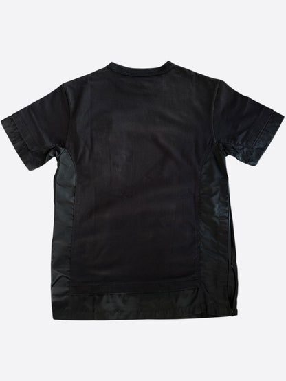 Dior Sacai Black Cotton & Nylon Embroidered Patch T-Shirt
