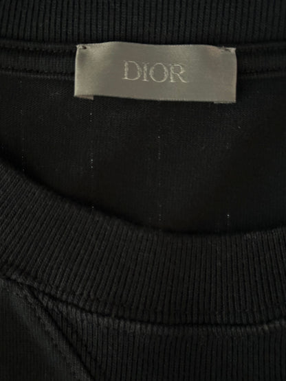 Dior Cactus Jack Black & Green Embroidered Logo T-Shirt