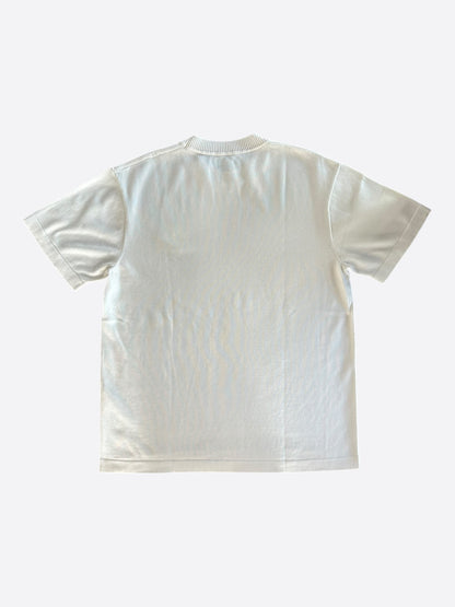 Louis Vuitton White & Yellow Pin Logo Embroidered T-Shirt