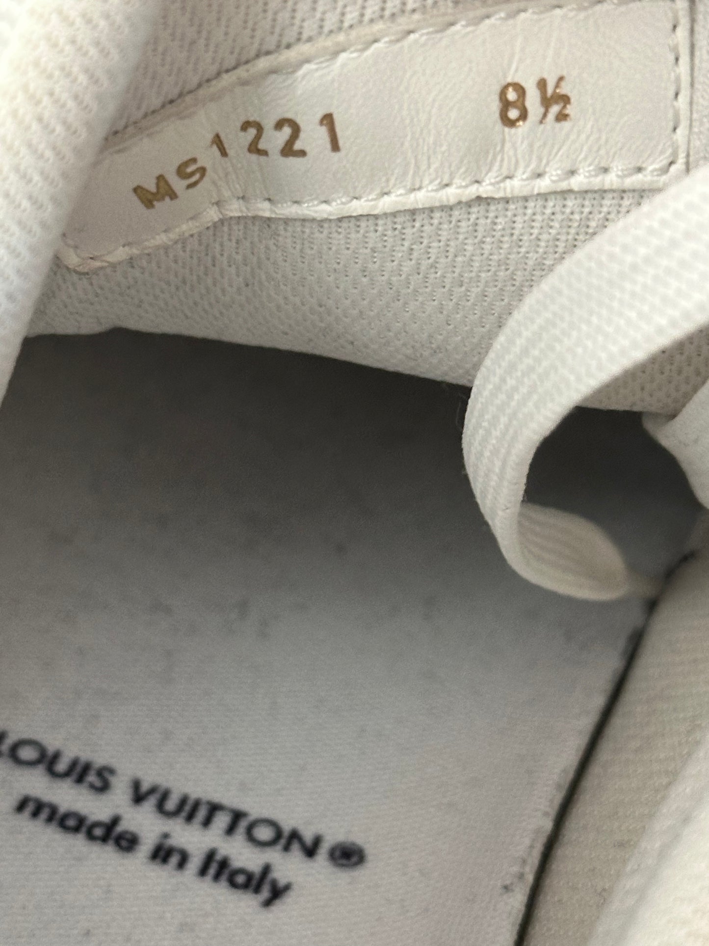 Louis Vuitton Black & White Denim Monogram Trainers