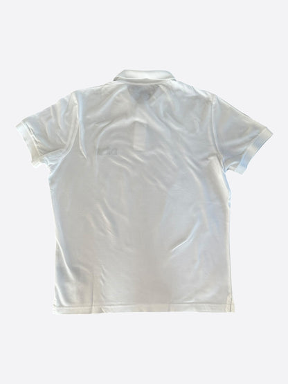 Dior Judy Blame White & Black Pin Embroidered Logo Polo T-Shirt