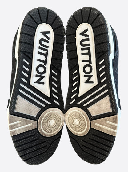 Louis Vuitton Black & White Denim Monogram Trainers