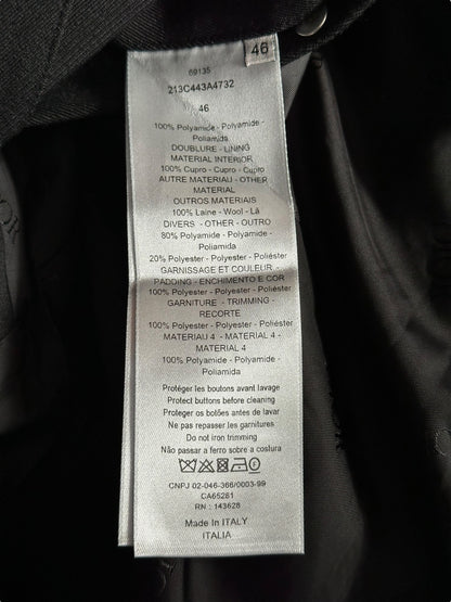 Dior Sacai Black Hybrid Blazer Bomber Jacket