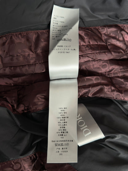 Dior Burgundy Oblique Puffer Vest