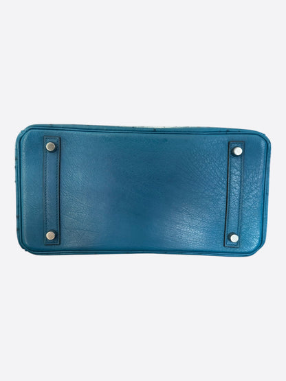 Hermes Blue Ostrich Birkin 30