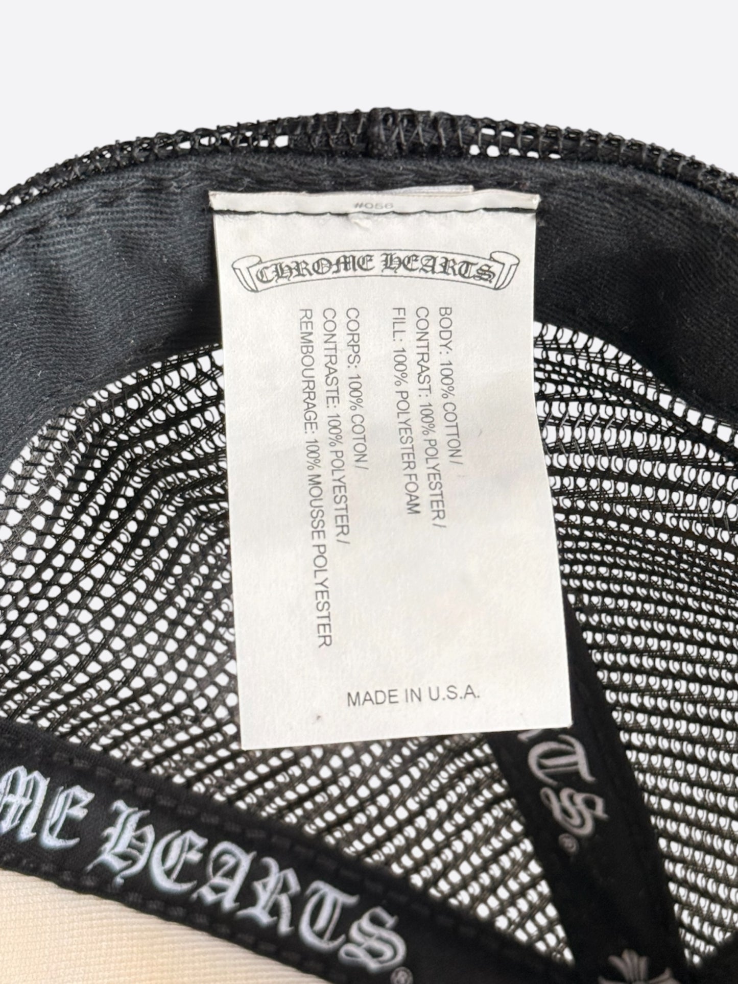 Chrome Hearts Black & White F**K Trucker Hat