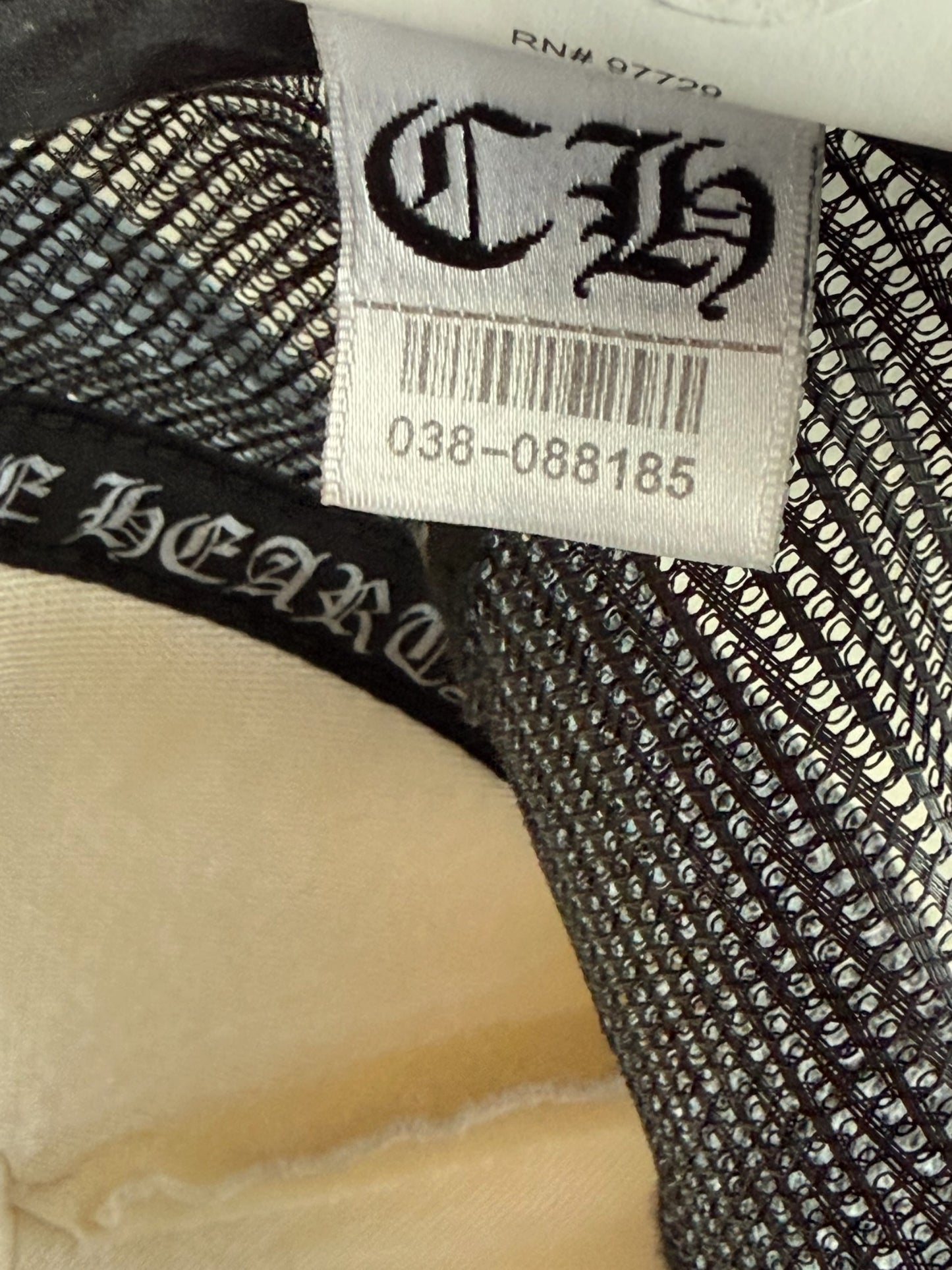 Chrome Hearts Black & White F**K Trucker Hat