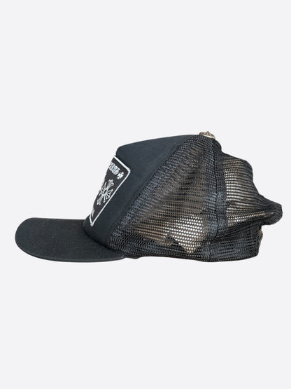 Chrome Hearts Black & White Hollywood Trucker Hat