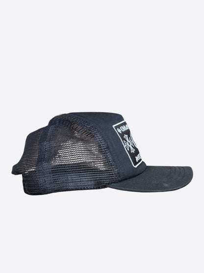 Chrome Hearts Black & White Hollywood Trucker Hat