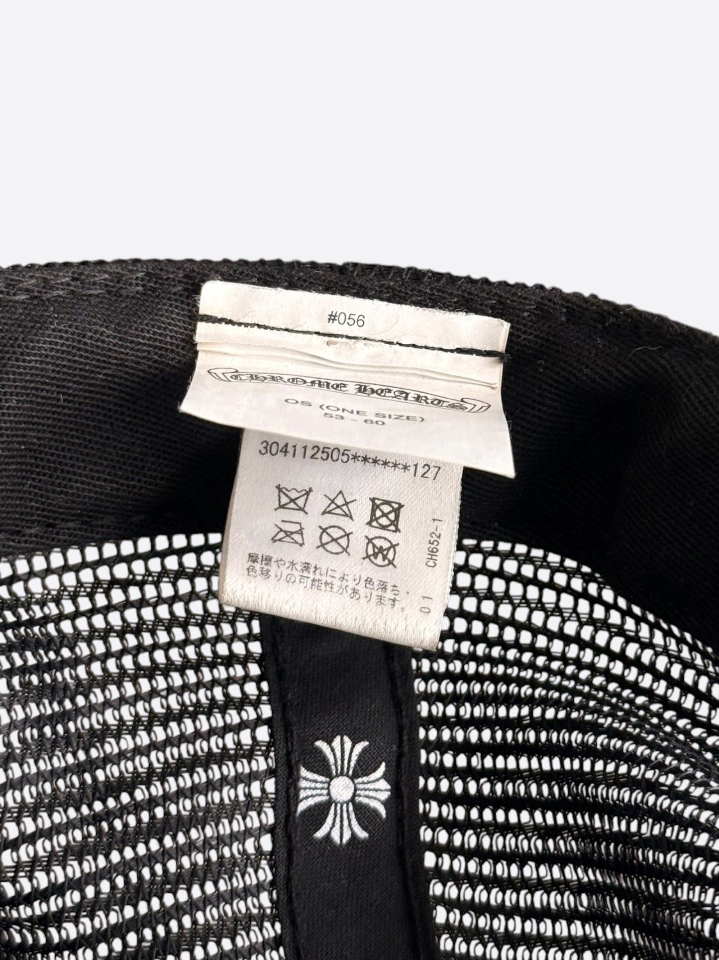 Chrome Hearts Black & White Hollywood Trucker Hat