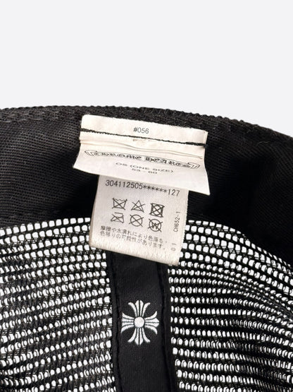 Chrome Hearts Black & White Hollywood Trucker Hat