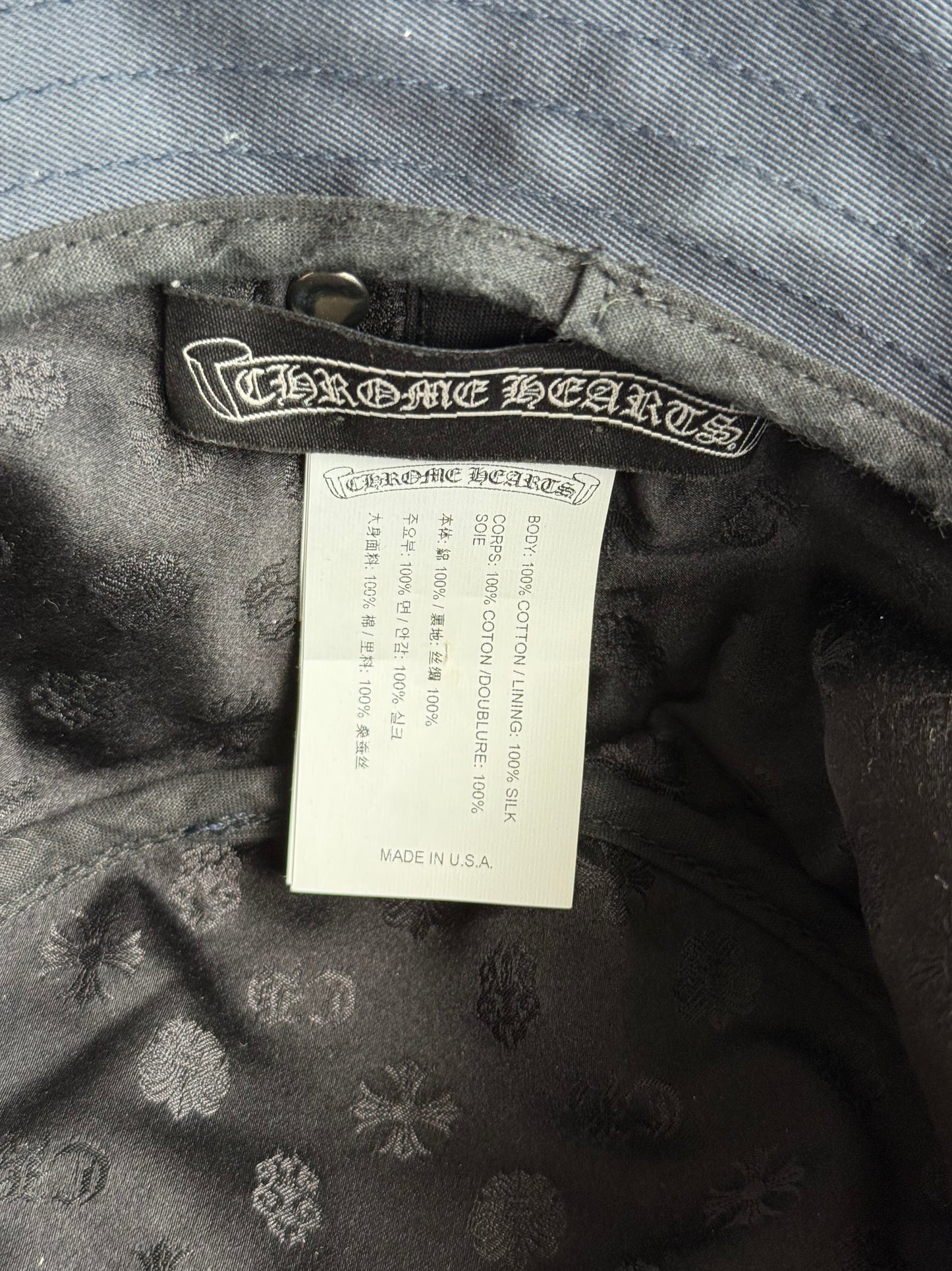 Chrome Hearts Matty Boy Navy 99 Eyes Bucket Hat