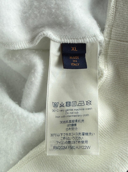Louis Vuitton White Multicolor Flower Monogram Sweater