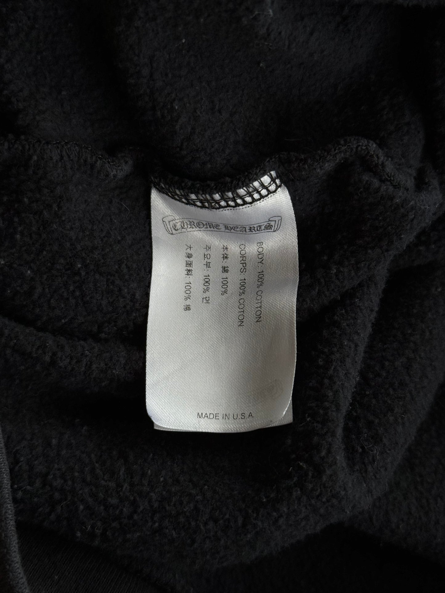 Chrome Hearts Black & White Neck Logo Sweater