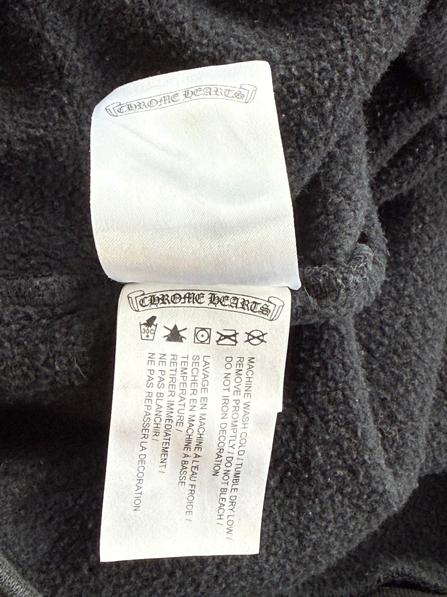 Chrome Hearts Black & White Neck Logo Sweater
