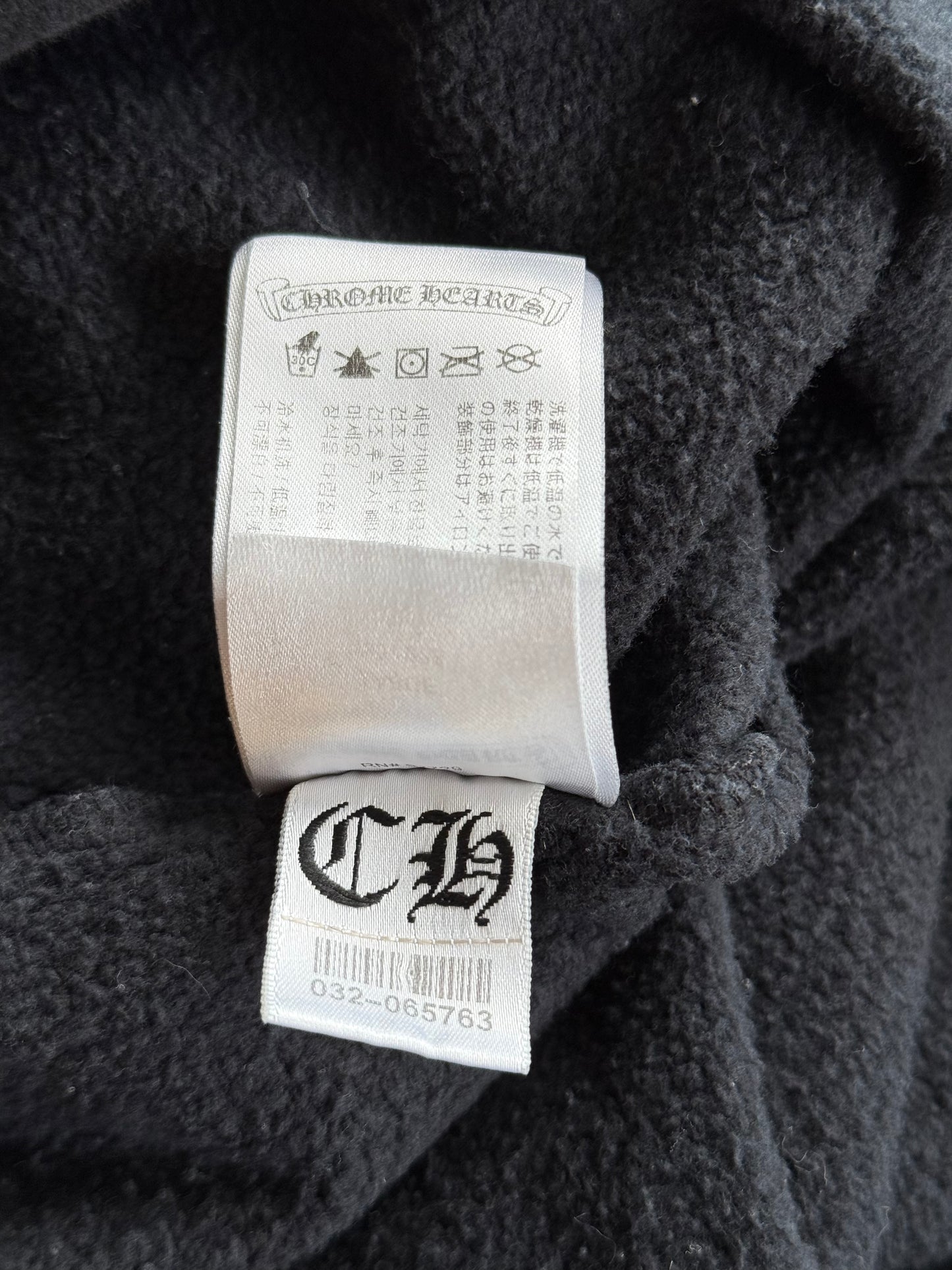 Chrome Hearts Black & White Neck Logo Sweater