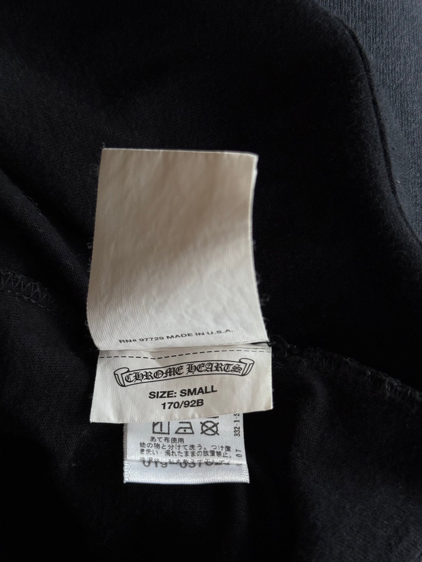 Chrome Hearts Black & Blue Neck Logo T-Shirt