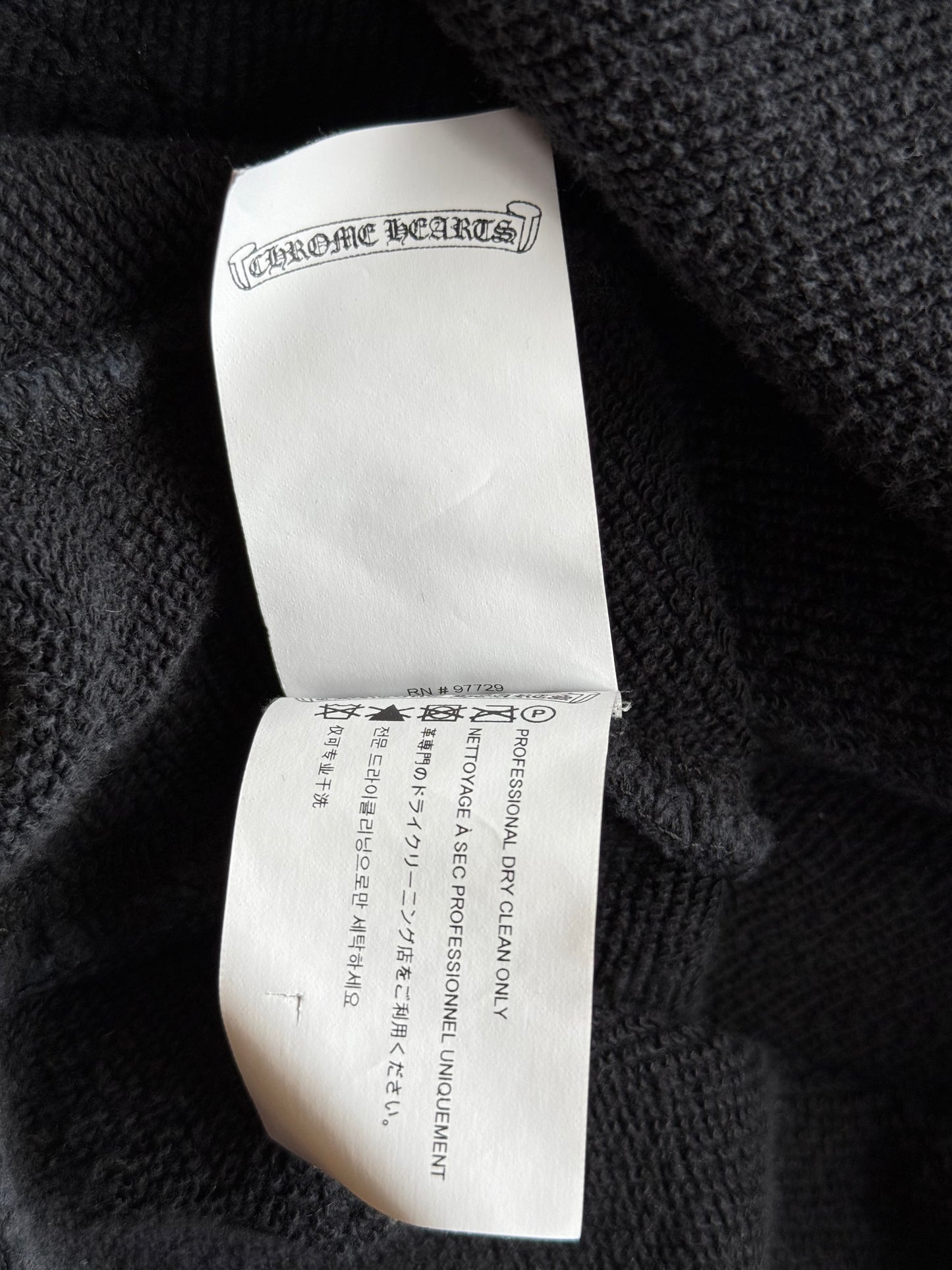 Chrome Hearts Black Leather Cross Patch Hoodie