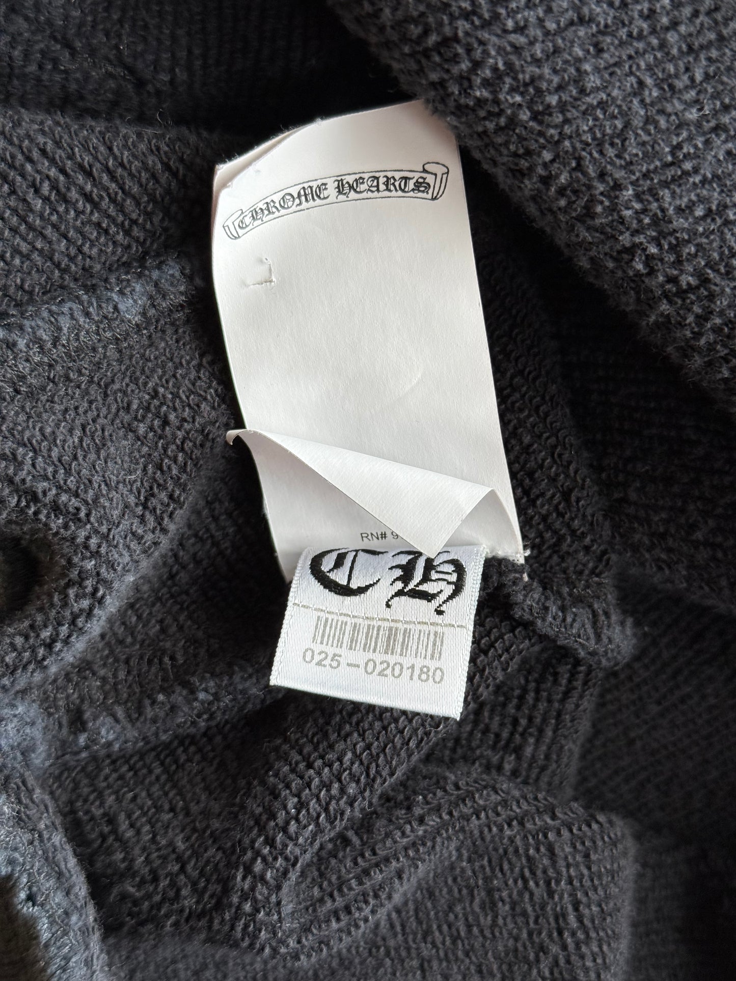 Chrome Hearts Black Leather Cross Patch Hoodie